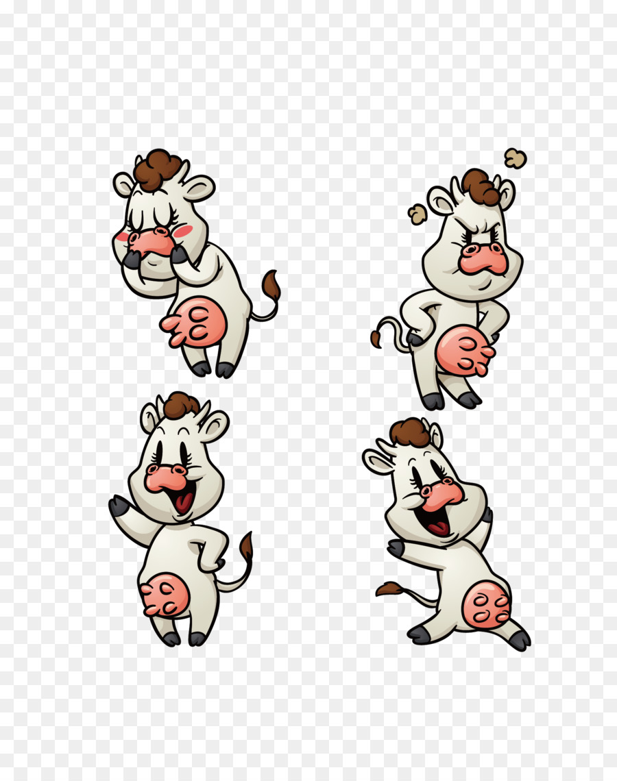 Vache Mignonne，Dessin Animé PNG