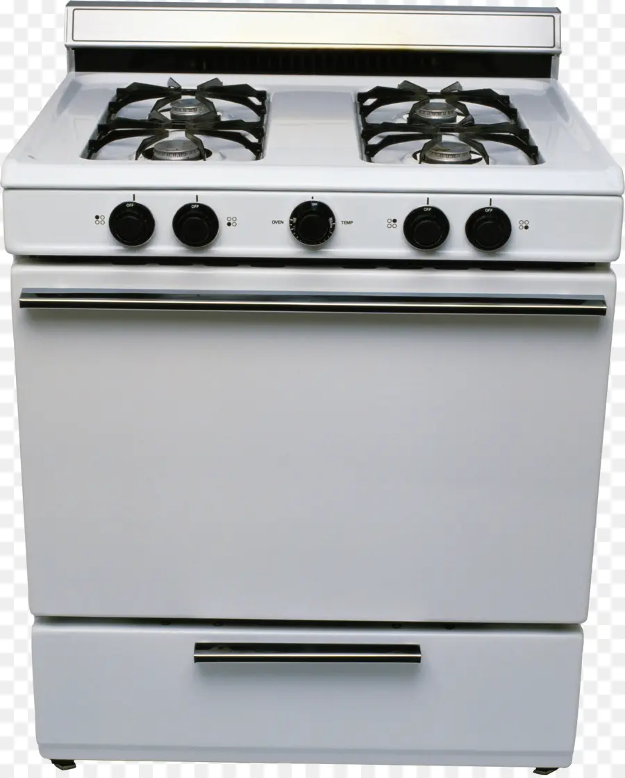 Cuisinière à Gaz Blanche，Brûleurs PNG