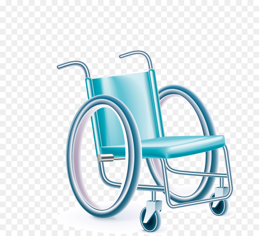 Fauteuil Roulant，Bleu PNG