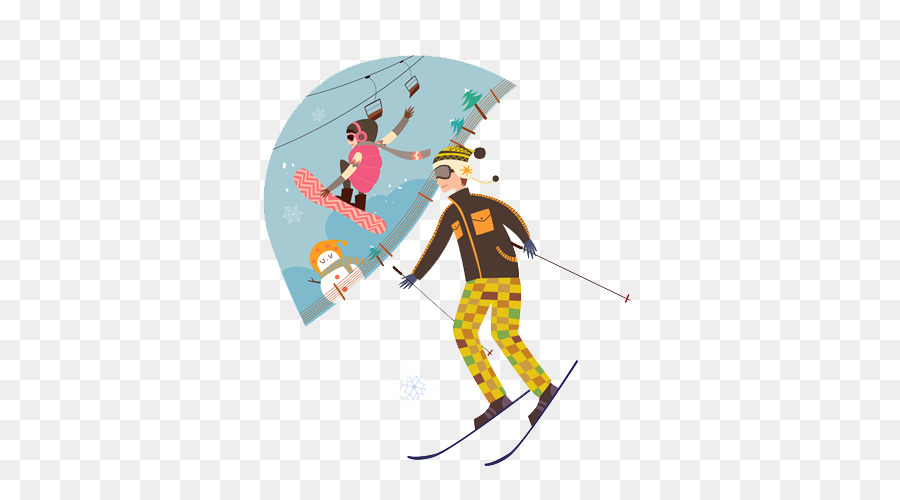 Ski，Ski Pôle PNG