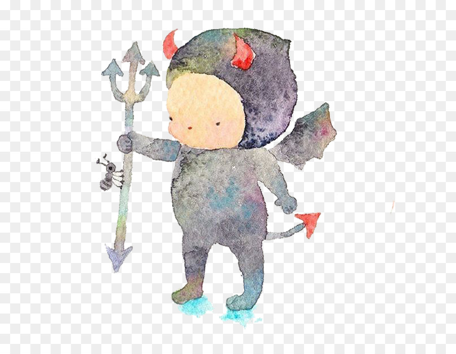 Costume De Diable Mignon，Trident PNG