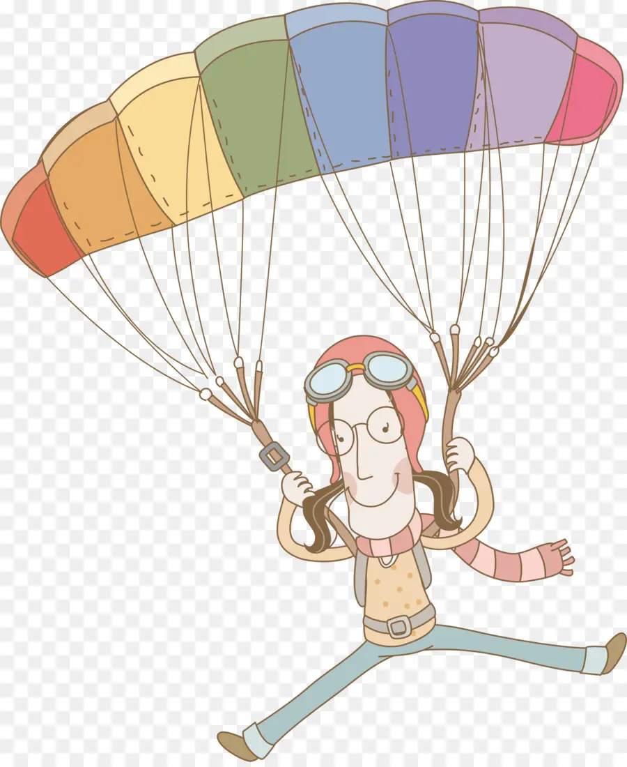 Parachutiste De Dessin Animé，Parachutisme PNG