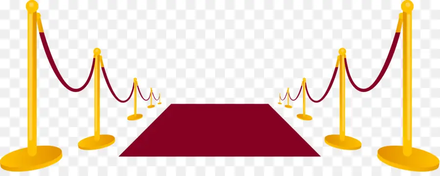 Tapis Rouge，Chandeliers Dorés PNG