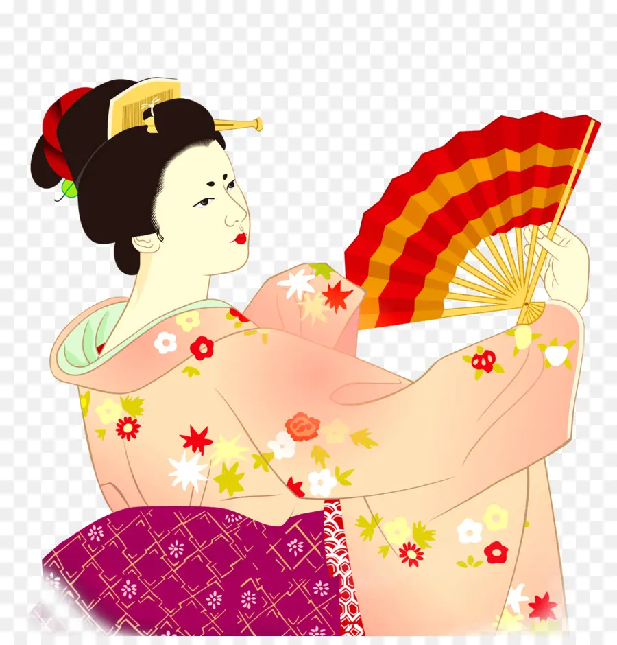 Geisha，Kimono PNG