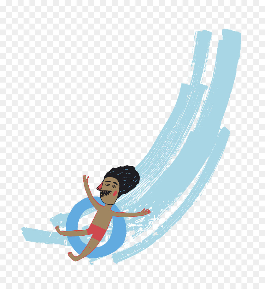 Personne Sur Un Toboggan Aquatique，Natation PNG