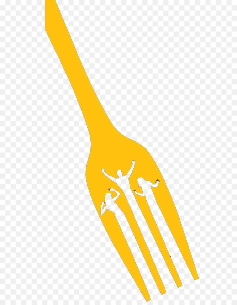 Fourchette Jaune，Couverts PNG