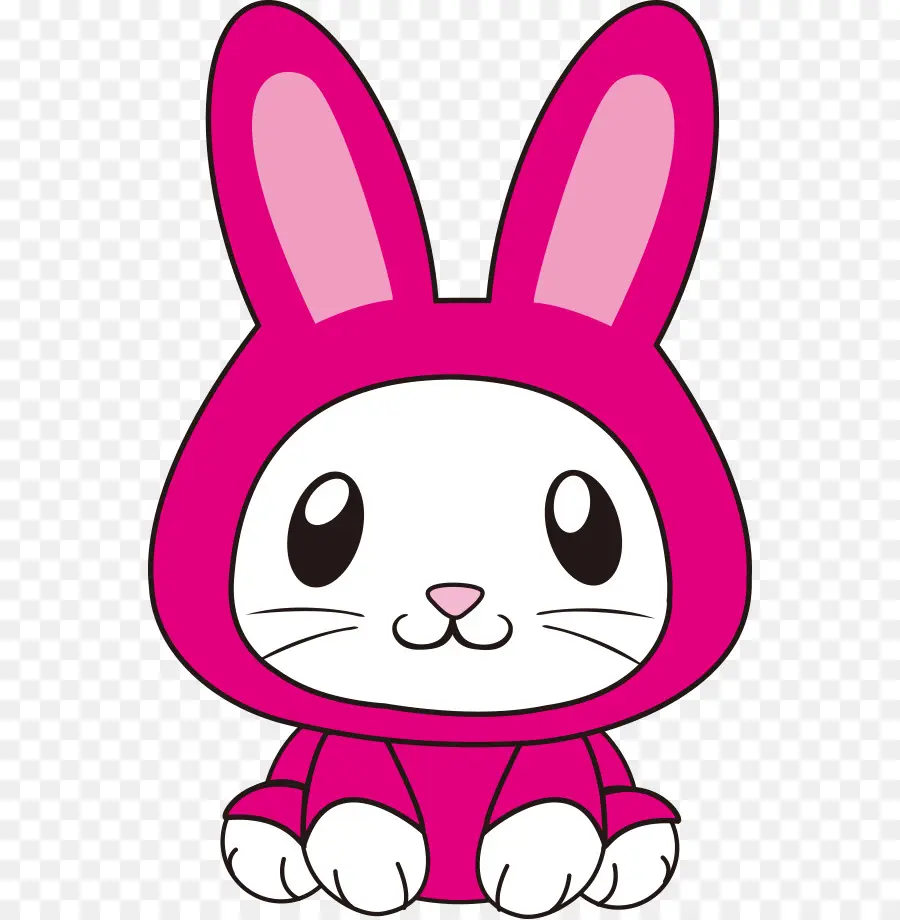 Lapin Rose，Dessin Animé PNG