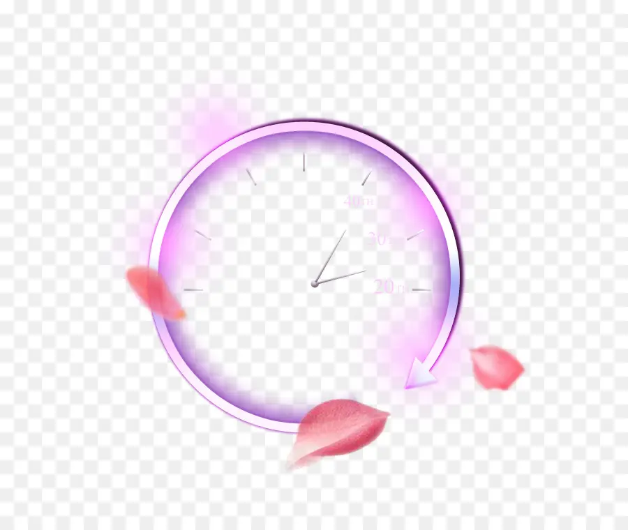 Horloge，Violet PNG