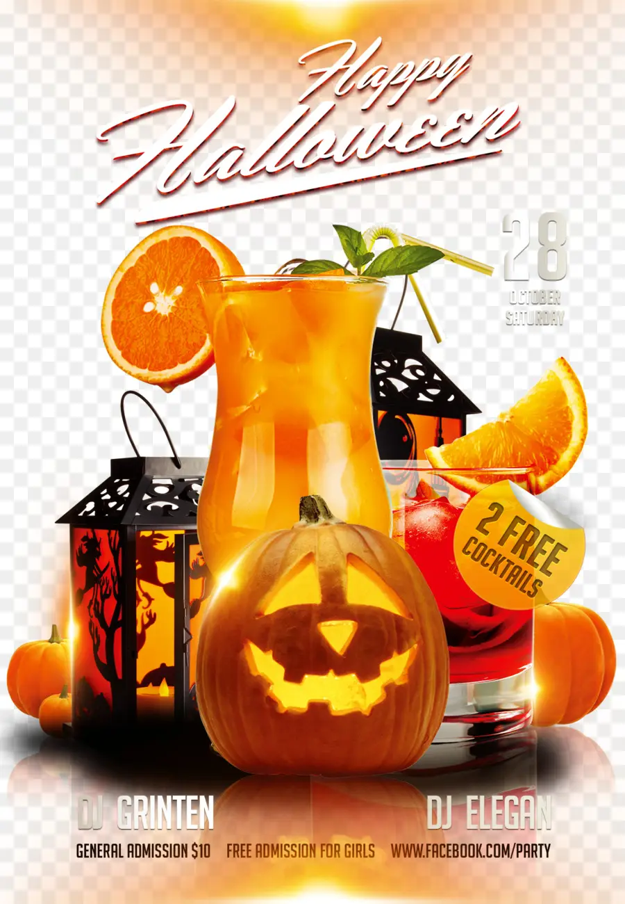 Affiche De Fête D'halloween，Citrouille PNG