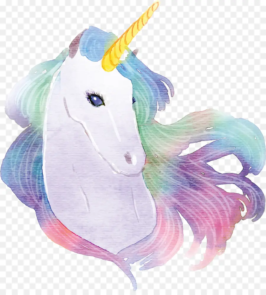 Licorne，Peinture à L Aquarelle PNG