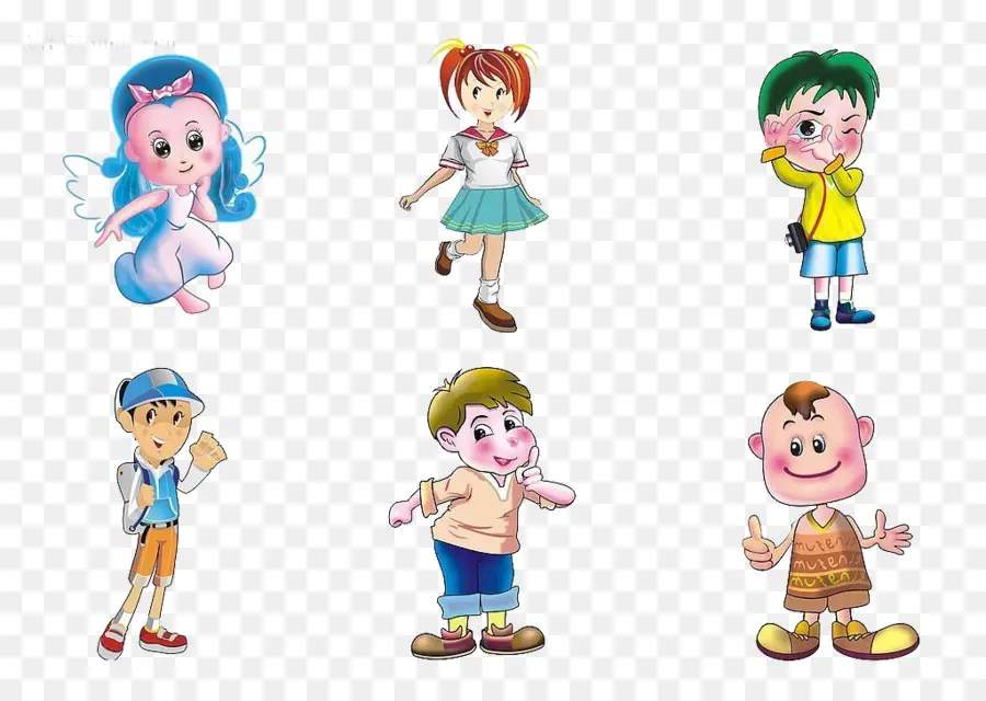 Personnages De Dessins Animés，Enfants PNG