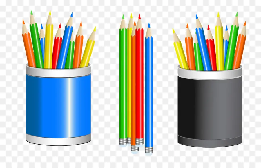 Crayons De Couleur，Porte Crayon PNG