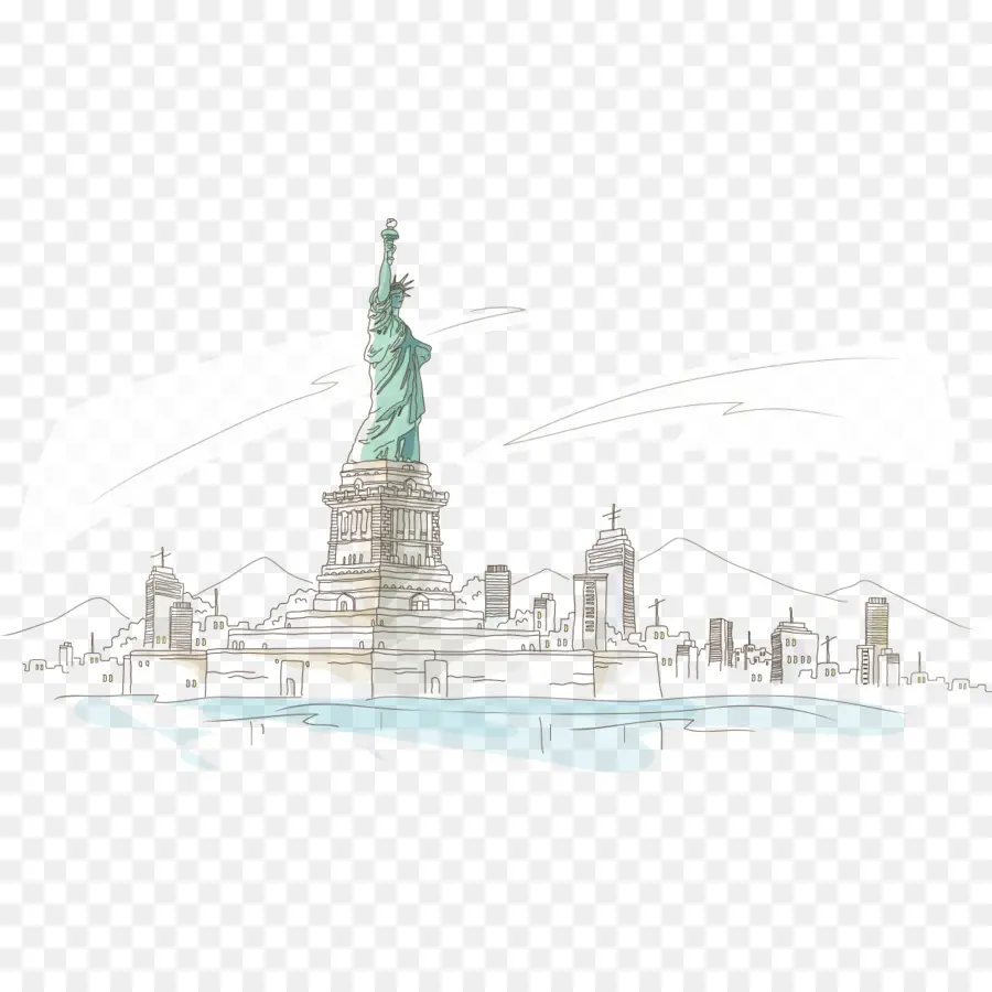 Statue De La Liberté，New York PNG