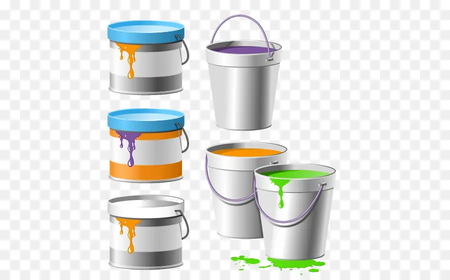 Seaux De Peinture，Couleur PNG