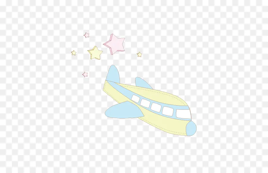 Avion De Dessin Animé，Étoiles PNG