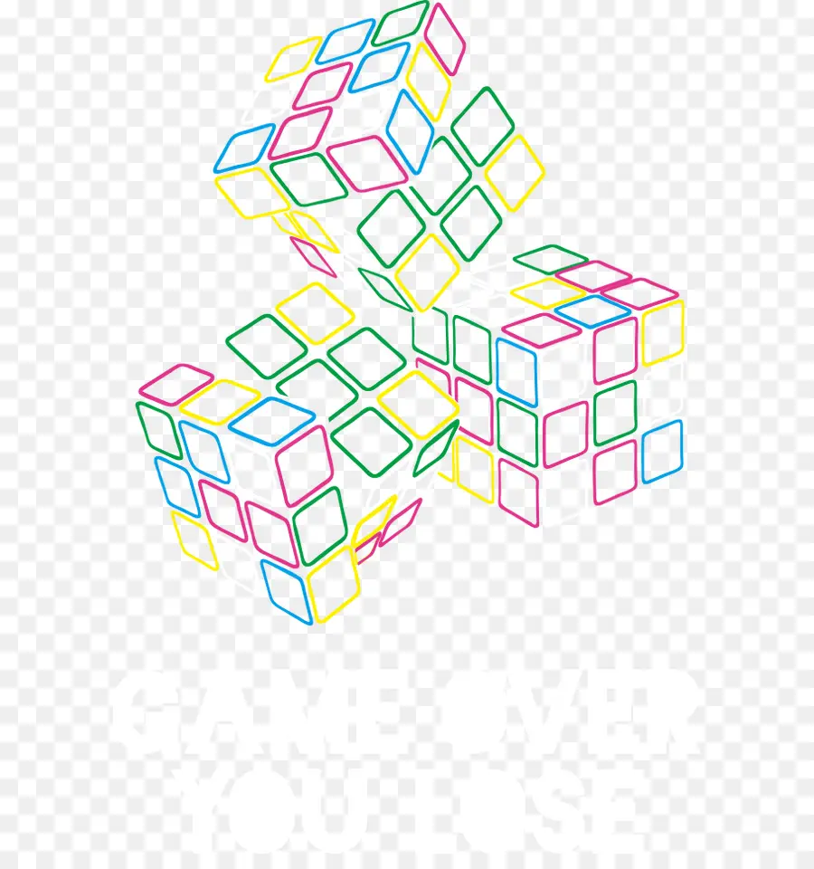 Rubik's Cubes Colorés，3d PNG