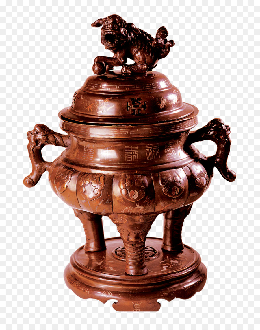 Brûle Encens En Bronze，Antique PNG