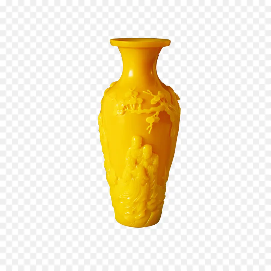 Vase Jaune，Décoratif PNG