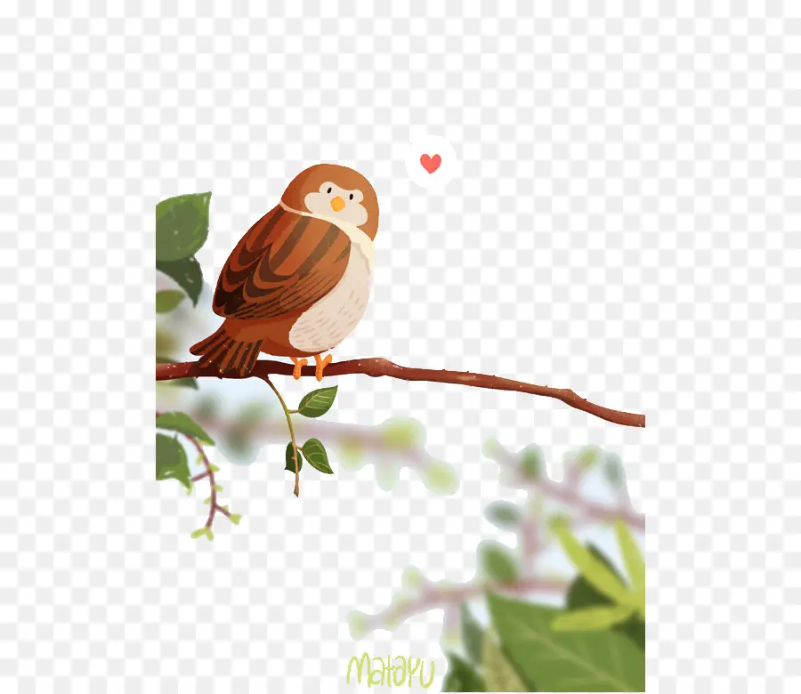 Oiseau Brun Sur Une Branche，Bifurquer PNG