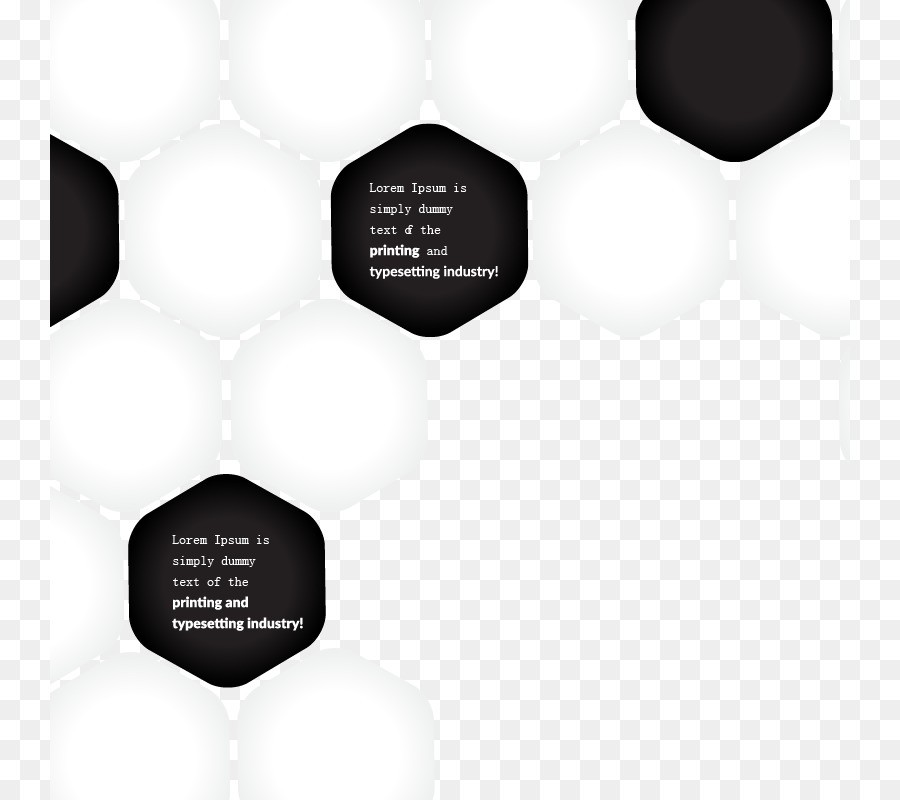 Hexagones，Noir PNG