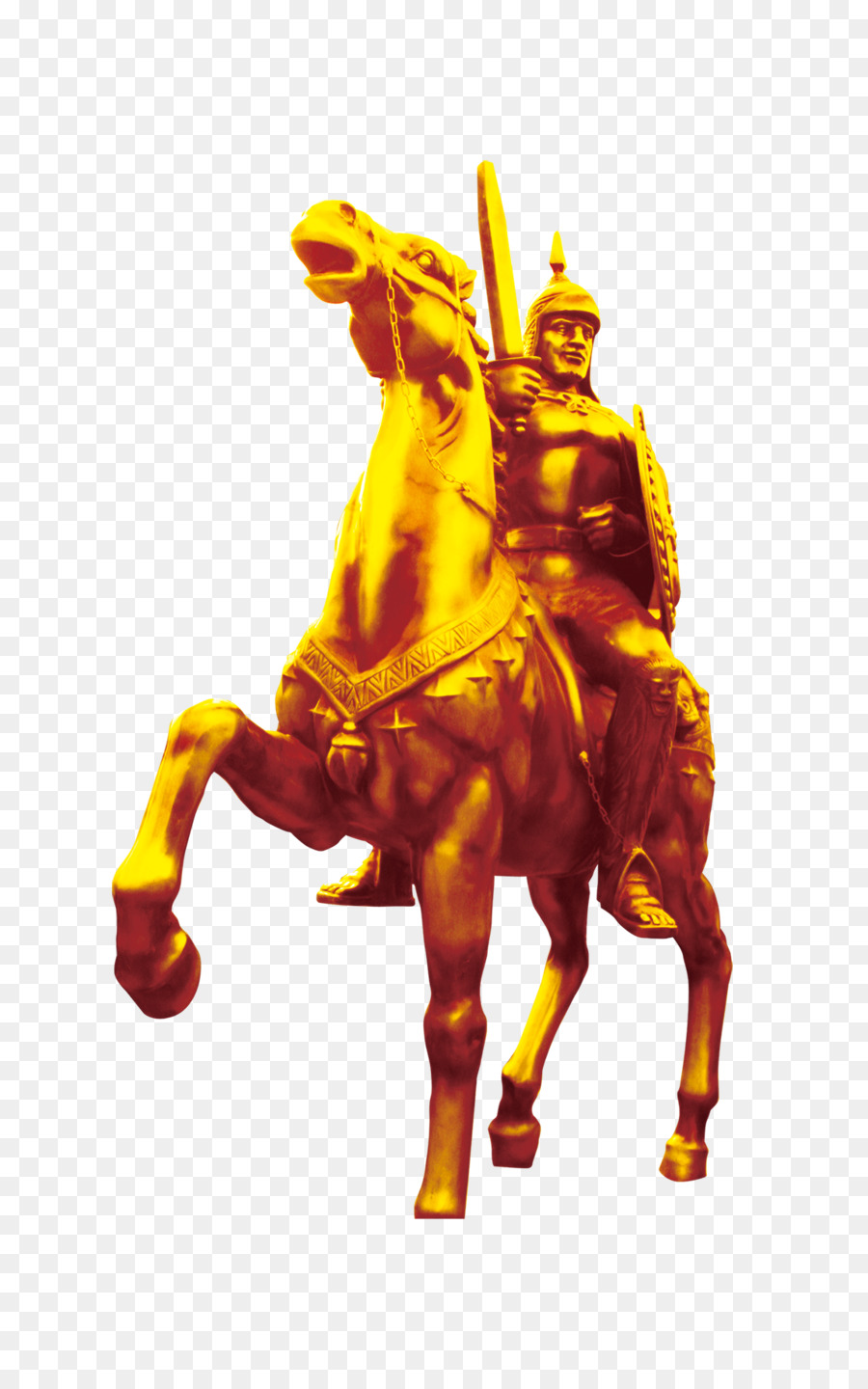 Statue Du Chevalier D'or，Guerrier PNG