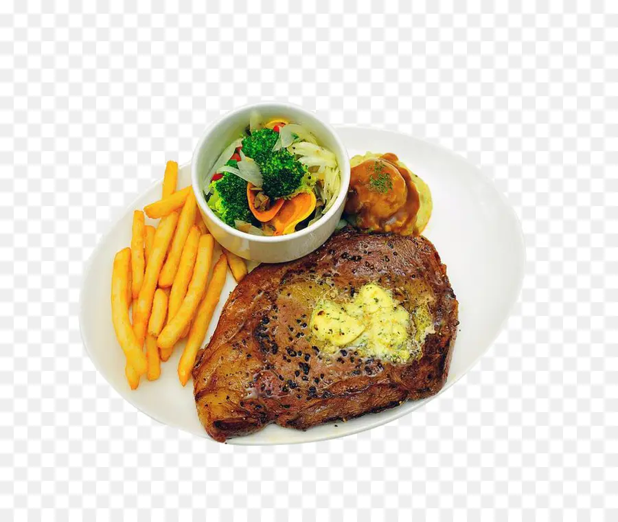 Repas De Steak，Frites PNG