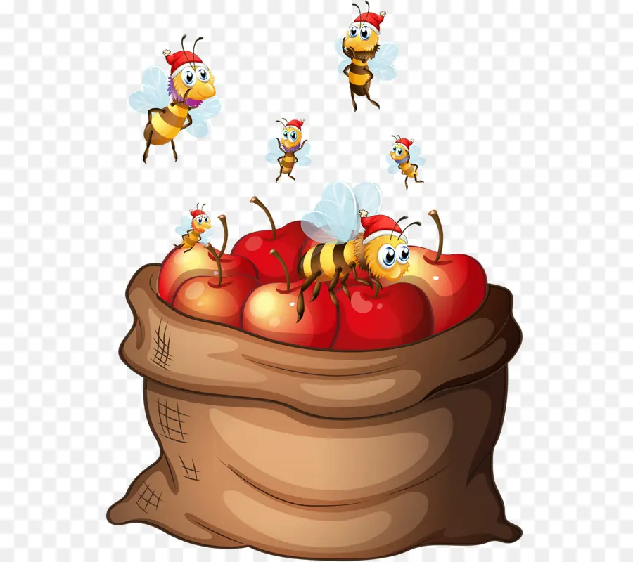 Abeilles Et Pommes，Fruit PNG