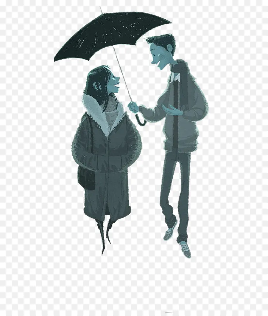 Couple Avec Parapluie，Couple PNG