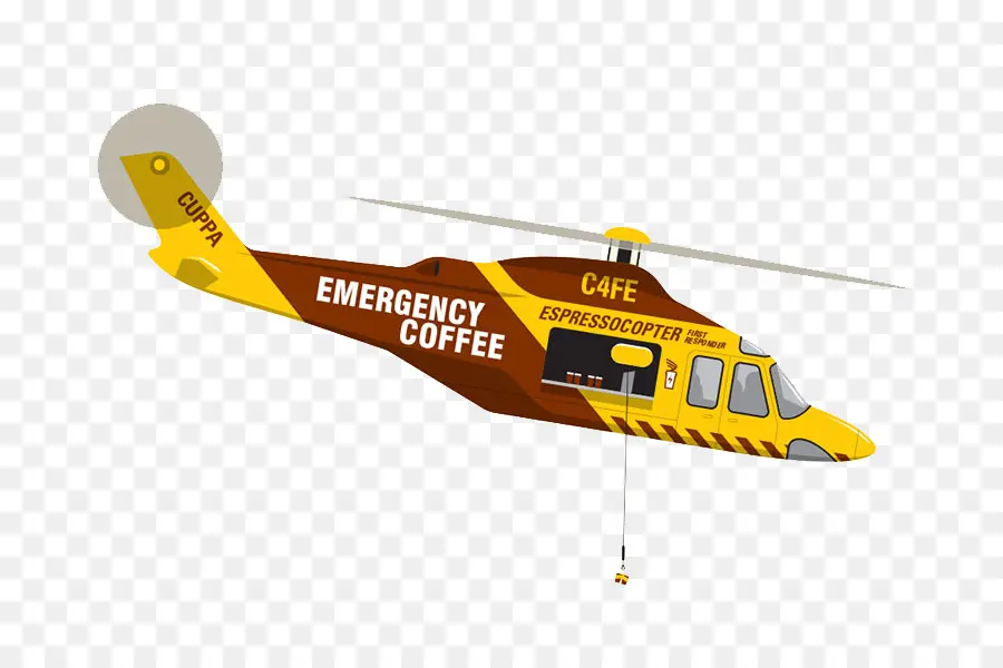 Hélicoptère De Café D'urgence，Café PNG