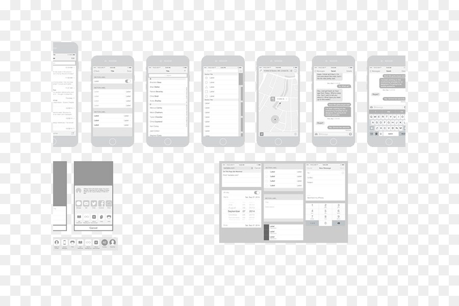 Site Web Wireframe，Application Mobile PNG