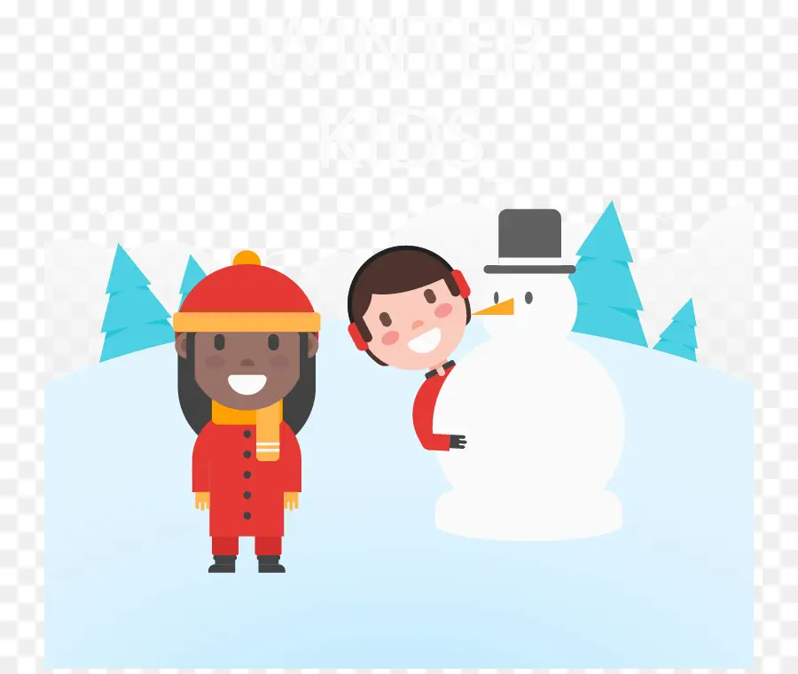 Bonhomme De Neige Pour Enfants，Hiver PNG