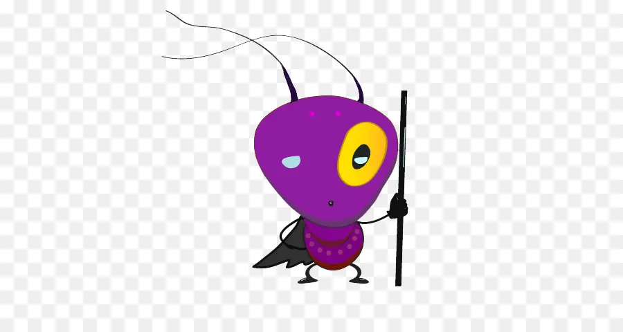 Extraterrestre Violet，Dessin Animé PNG