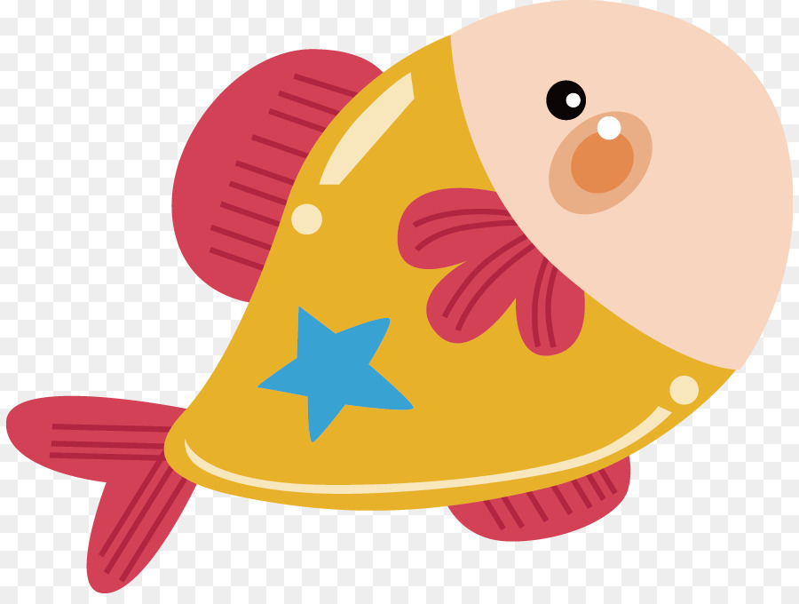 Poisson De Dessin Animé，Étoile PNG