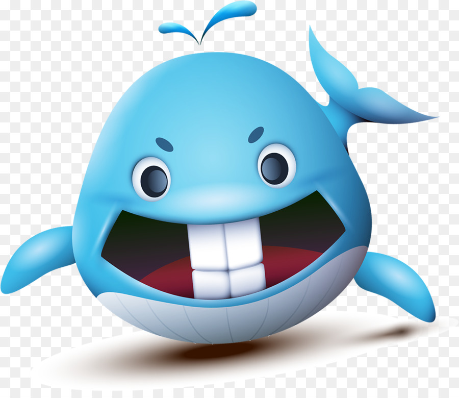 Baleine De Dessin Animé，Bleu PNG