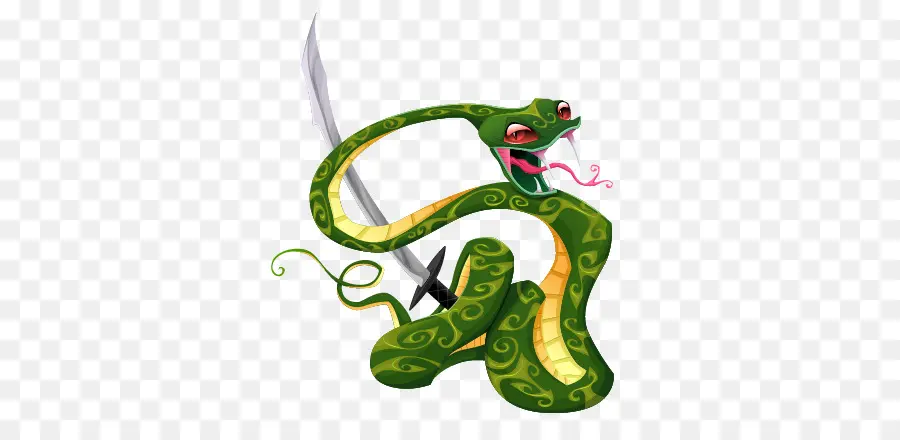 Serpent De Dessin Animé，Épée PNG