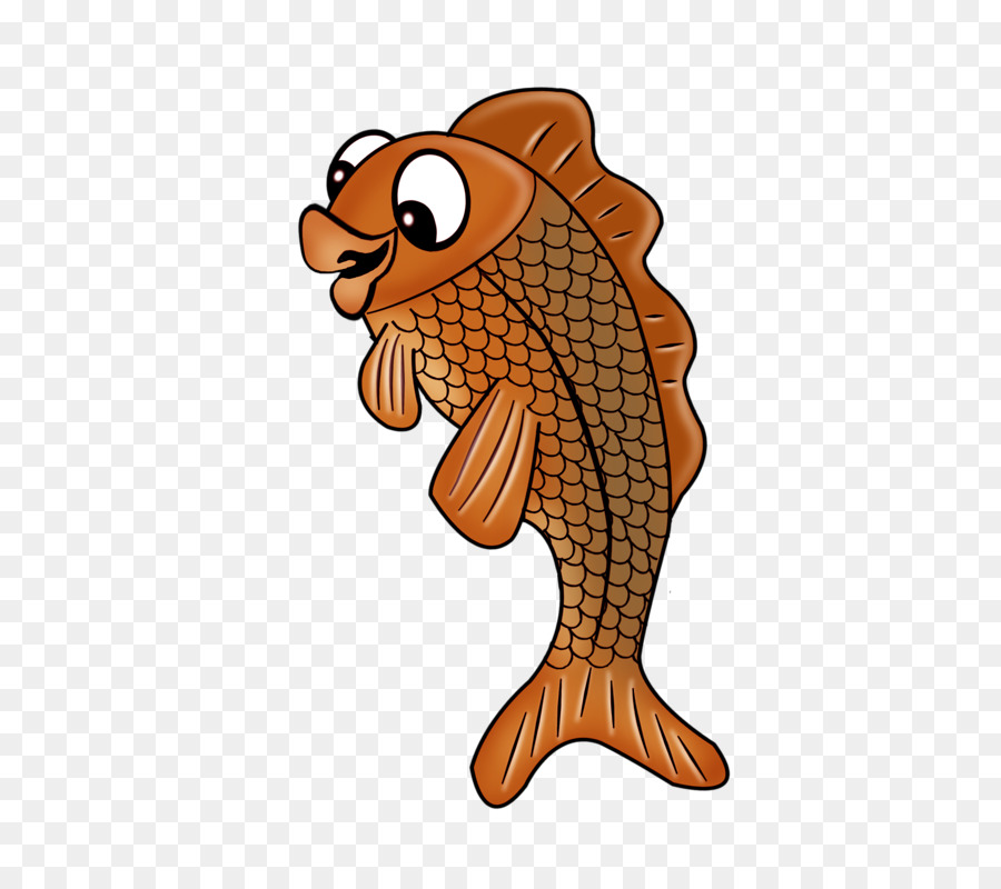 Poisson De Dessin Animé Brun，Poisson PNG