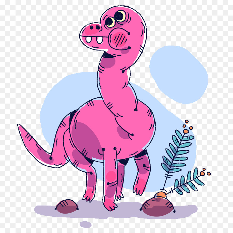 Dinosaure Rose，Dessin Animé PNG