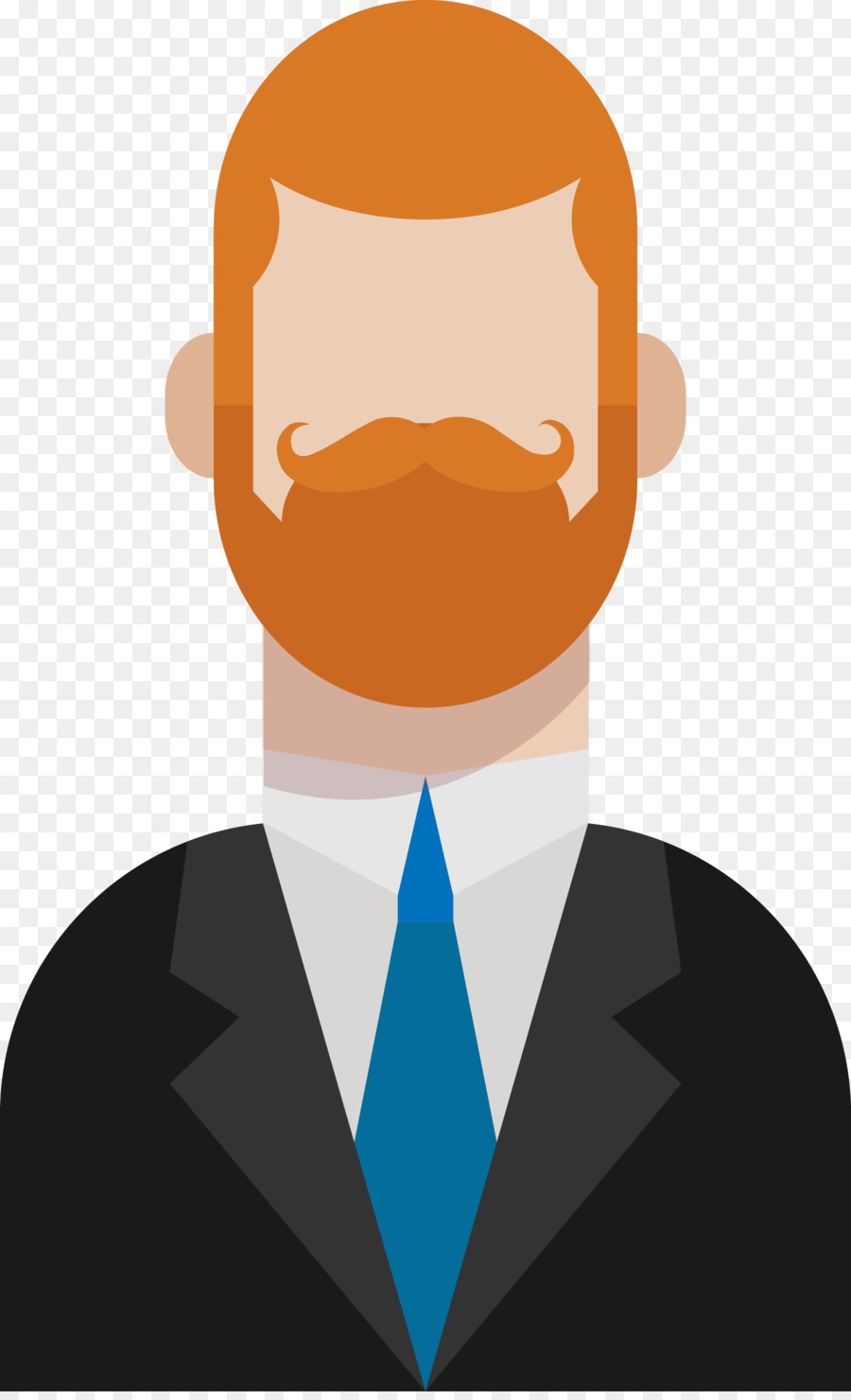 Homme à La Barbe，Cheveux Roux PNG