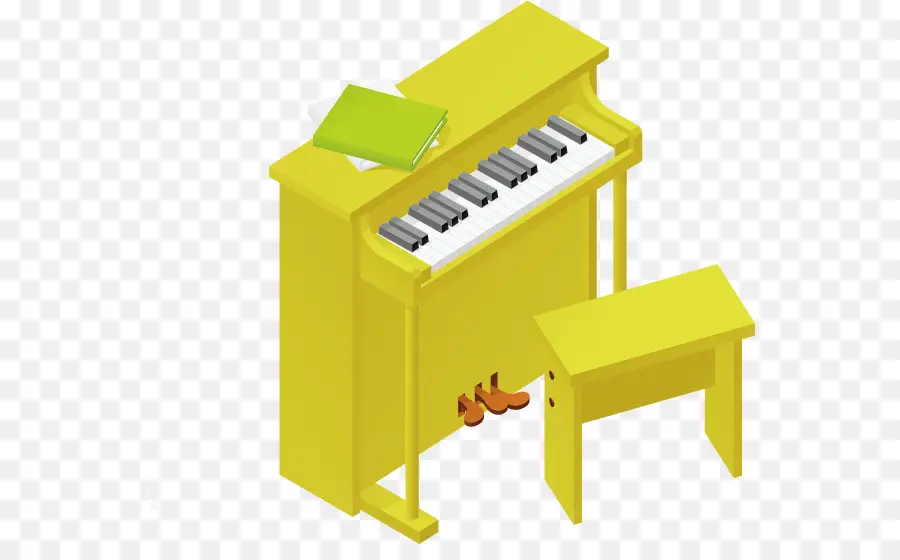 Piano Jaune，Musique PNG