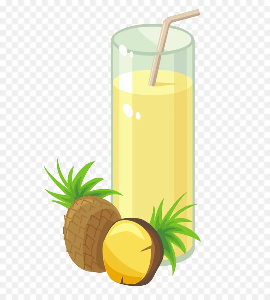 Jus D'ananas，Verre PNG