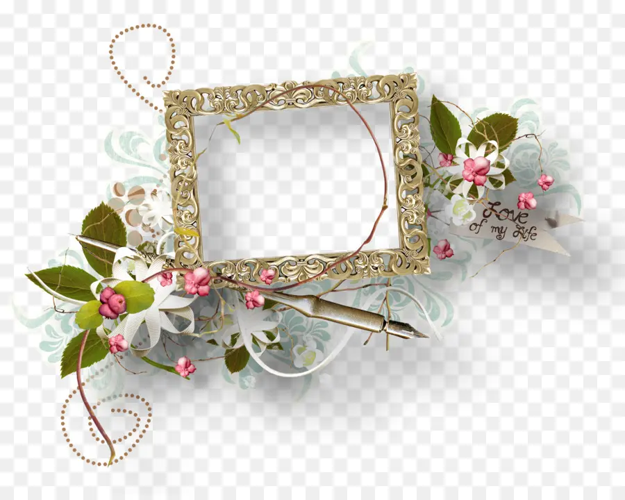 Cadre Décoratif，Fleurs PNG