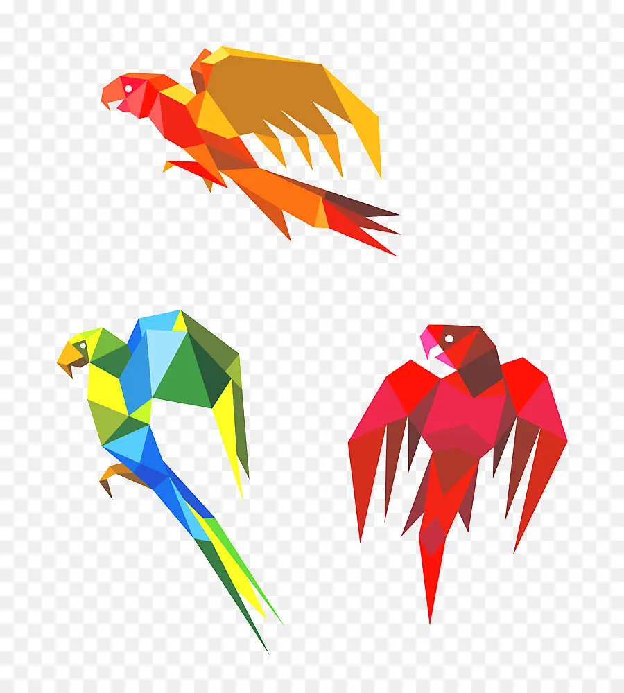 Perroquet，Origami PNG
