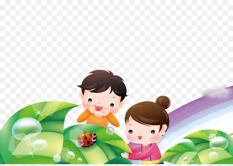 Enfants，Feuilles PNG