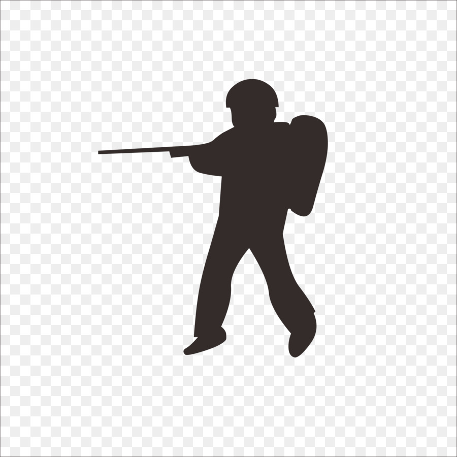 Soldat Silhouette，Fusil PNG