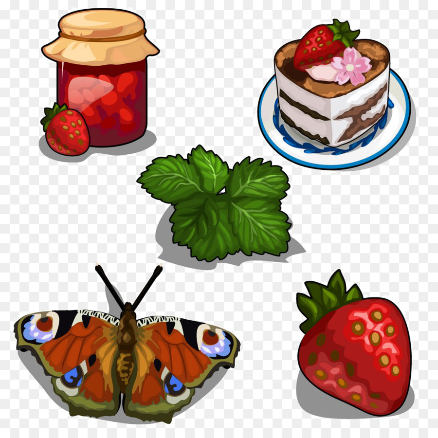 Gâteau à La Crème De Fraise，Berry PNG