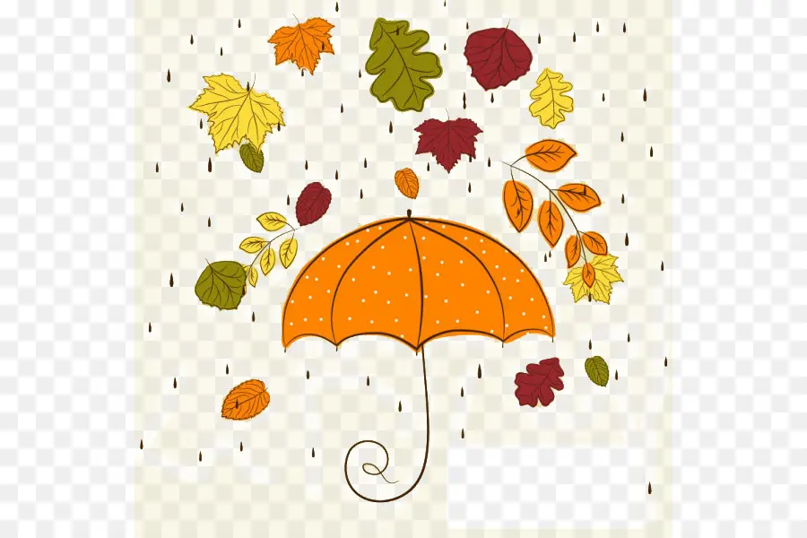 Parapluie Orange，Pluie PNG