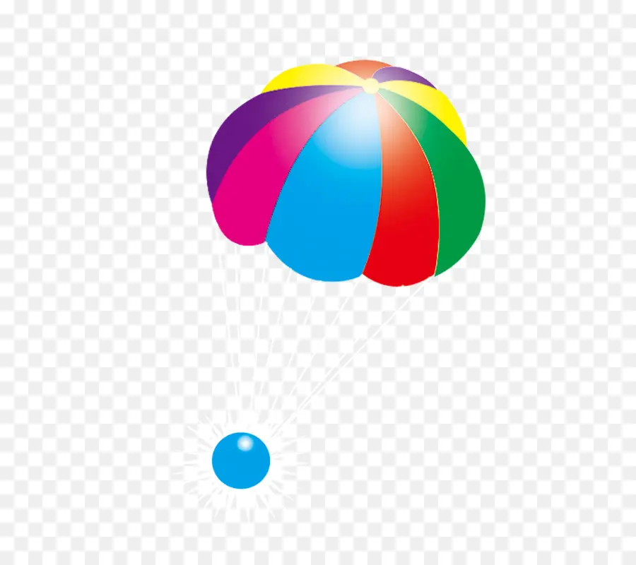 Parachute Coloré，Parachutisme PNG