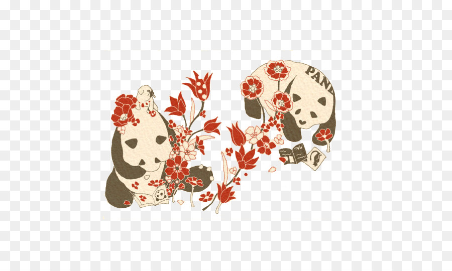 Pandas，Fleurs PNG