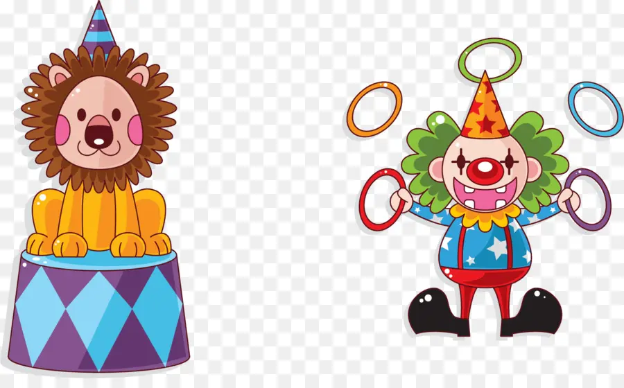 Lion Et Clown Du Cirque，Performance PNG