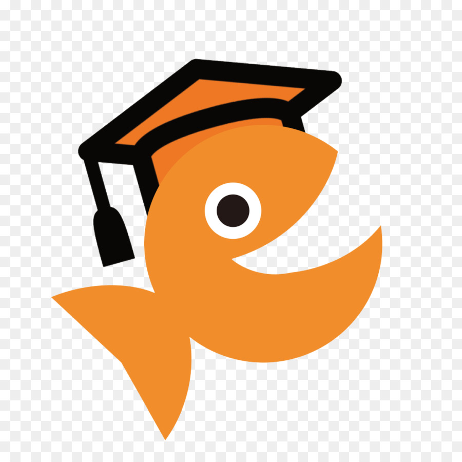 Poisson Avec Casquette De Graduation，Orange PNG